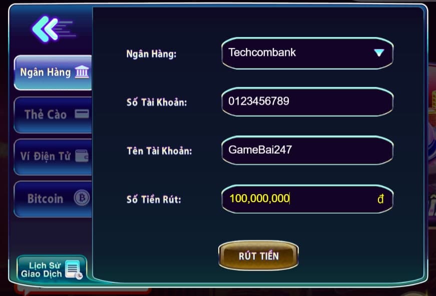 Rút tiền 789 CLub